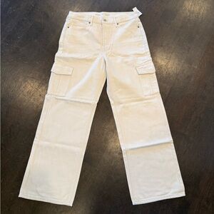 White Denim Cargo Pants